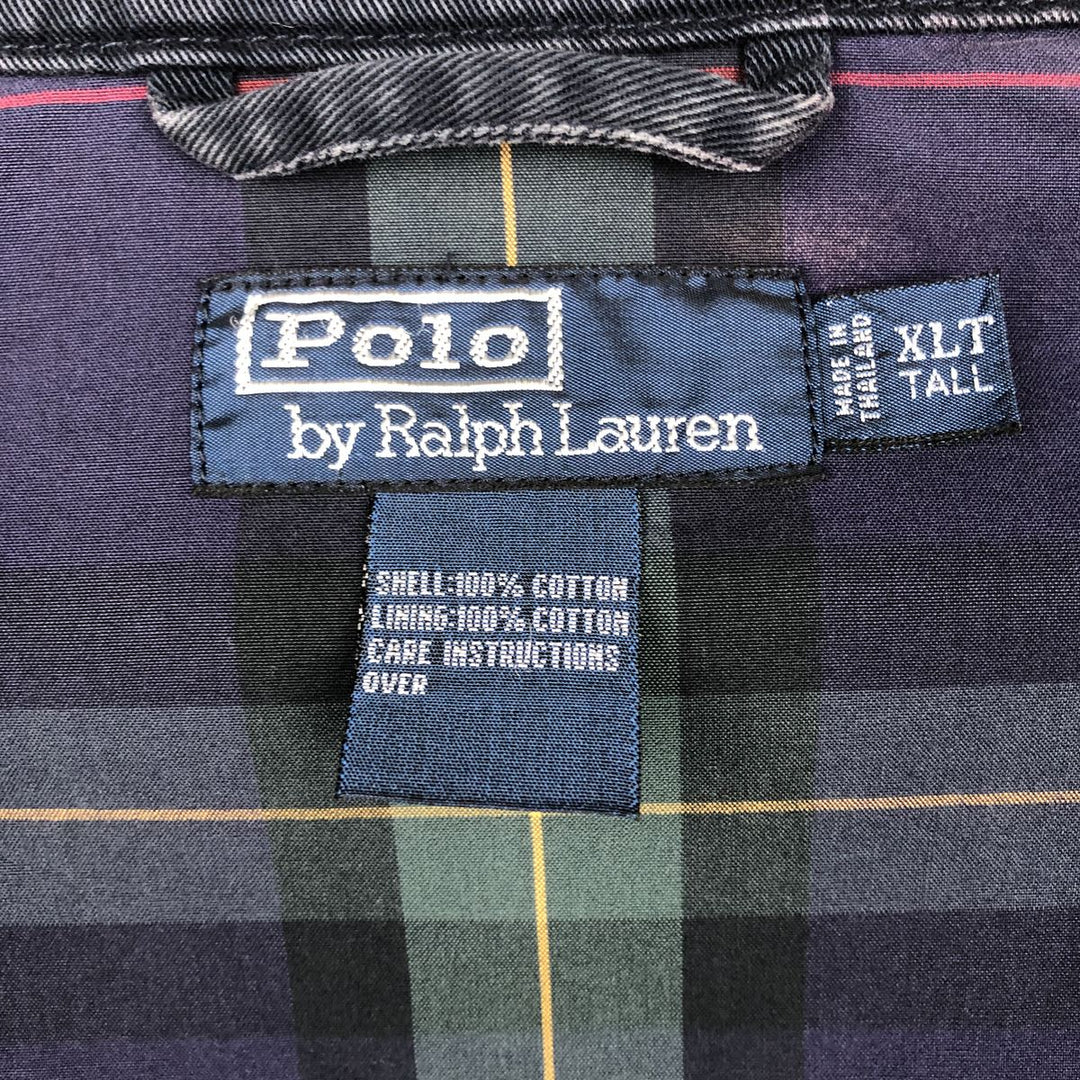 Ralph Lauren POLO by Ralph Lauren Swing Top Sports Jacket Men's XL cotton navy blue type Vintage Second Hand