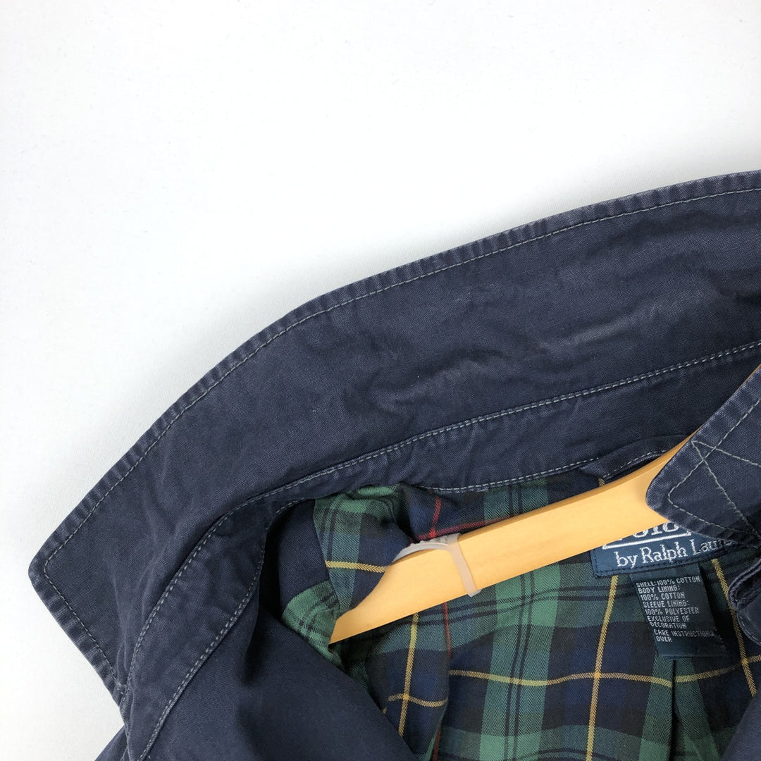 Ralph Lauren POLO by Ralph Lauren Swing Top Sports Jacket Men's XL cotton navy blue type Vintage Second Hand