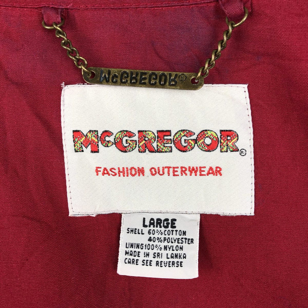 McGREGOR Swing Top Sports Jacket, Men's Size L (approx.) cotton red type Vintage Second Hand