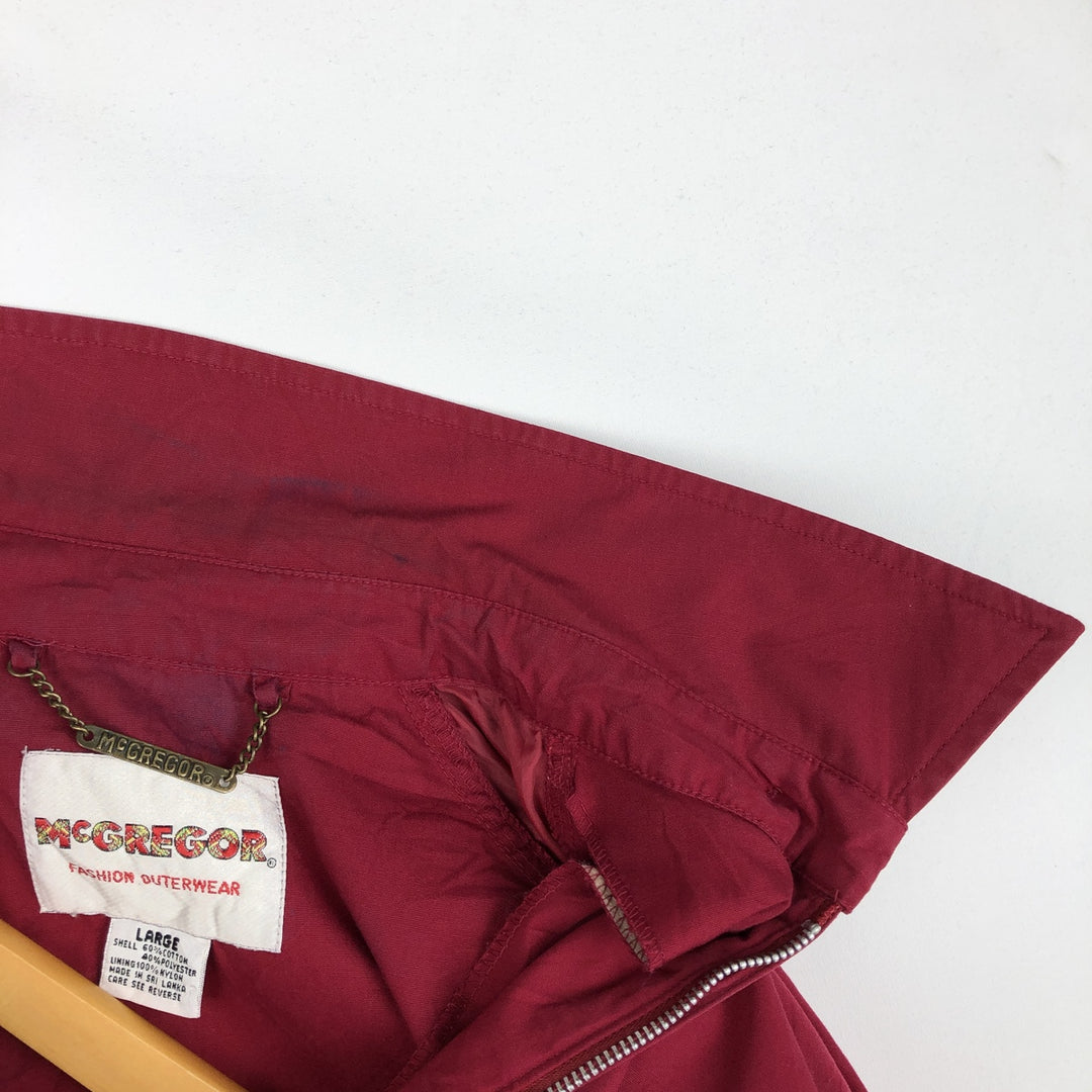 McGREGOR Swing Top Sports Jacket, Men's Size L (approx.) cotton red type Vintage Second Hand