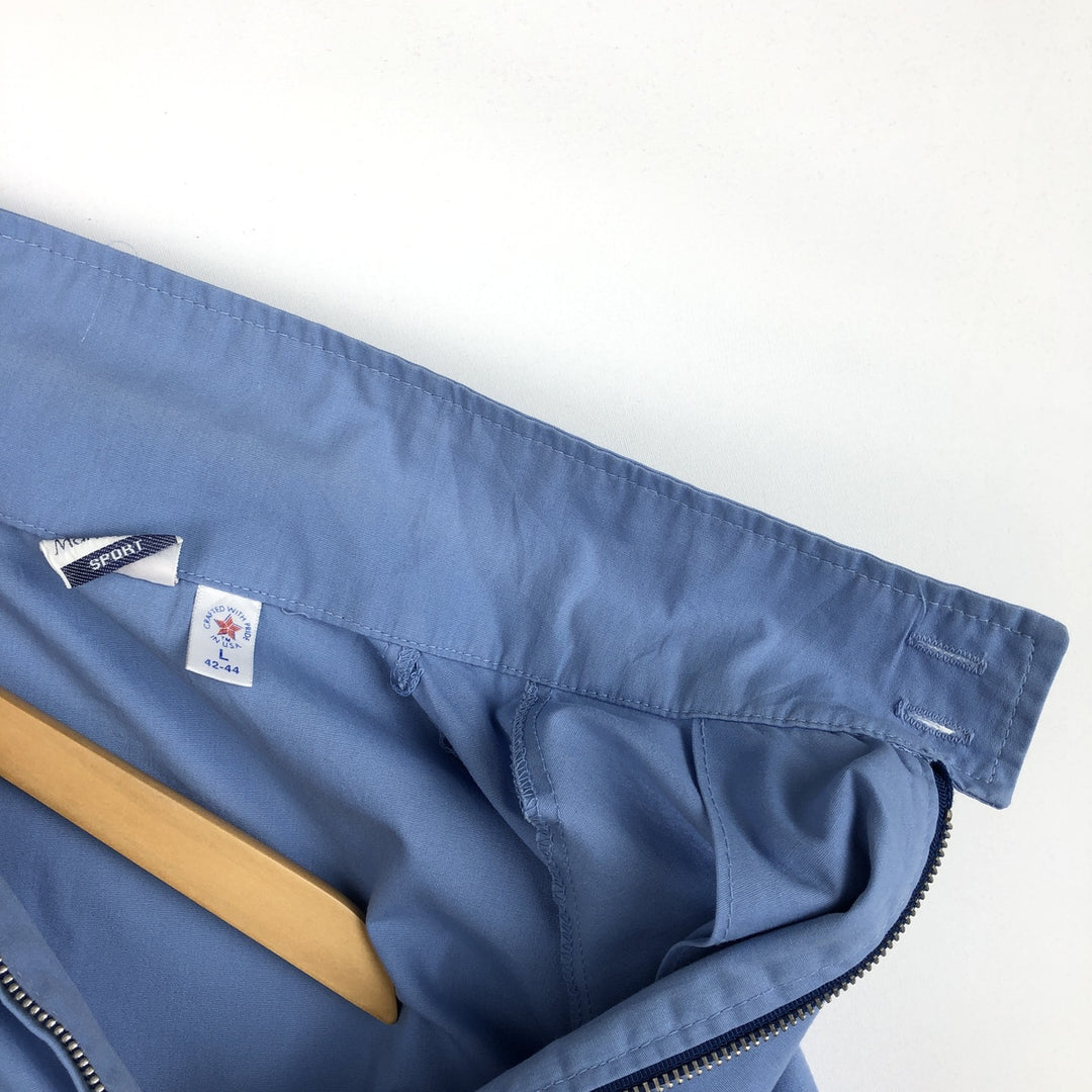 Manhattan Sport Harrington Jacket Swing Top, Made in USA, Men's Size L (approx.) unclear Blue type light blue Vintage Second Hand