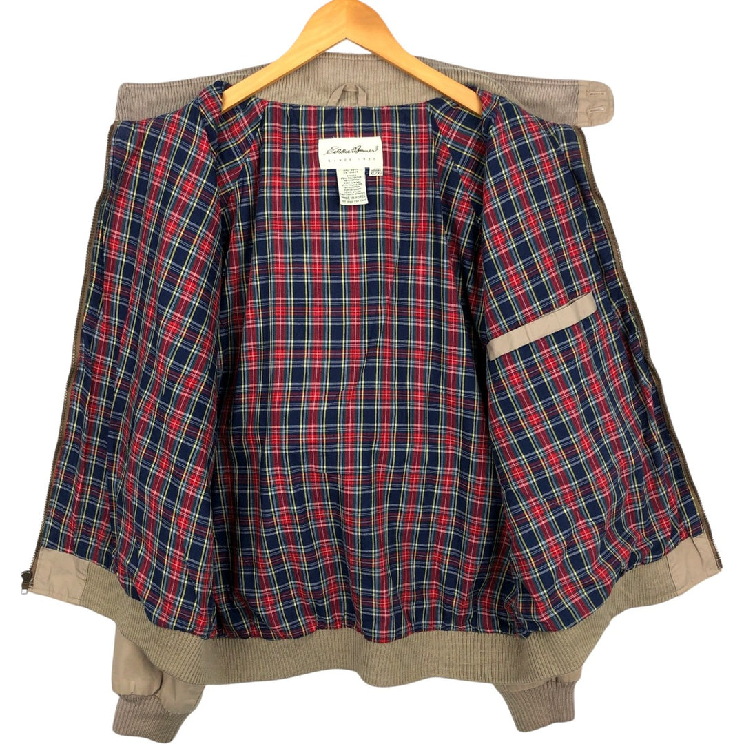 Eddie Bauer Harrington Jacket Swing Top, Men's Size XL (approx.) polyester beige type brown Vintage Second Hand