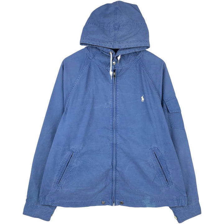 Ralph Lauren POLO by Ralph Lauren cotton hoodie, men's size XL cotton blue type Vintage Second Hand