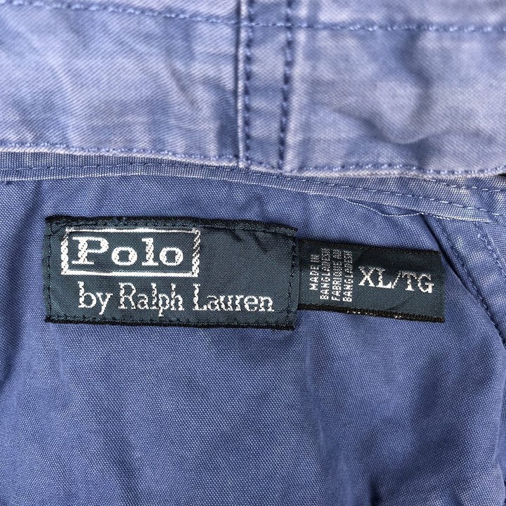Ralph Lauren POLO by Ralph Lauren cotton hoodie, men's size XL cotton blue type Vintage Second Hand
