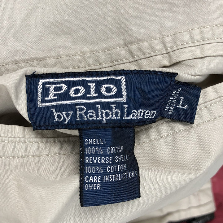 Ralph Lauren POLO by Ralph Lauren reversible cotton hoodie, men's size L cotton Beige type Vintage Second Hand