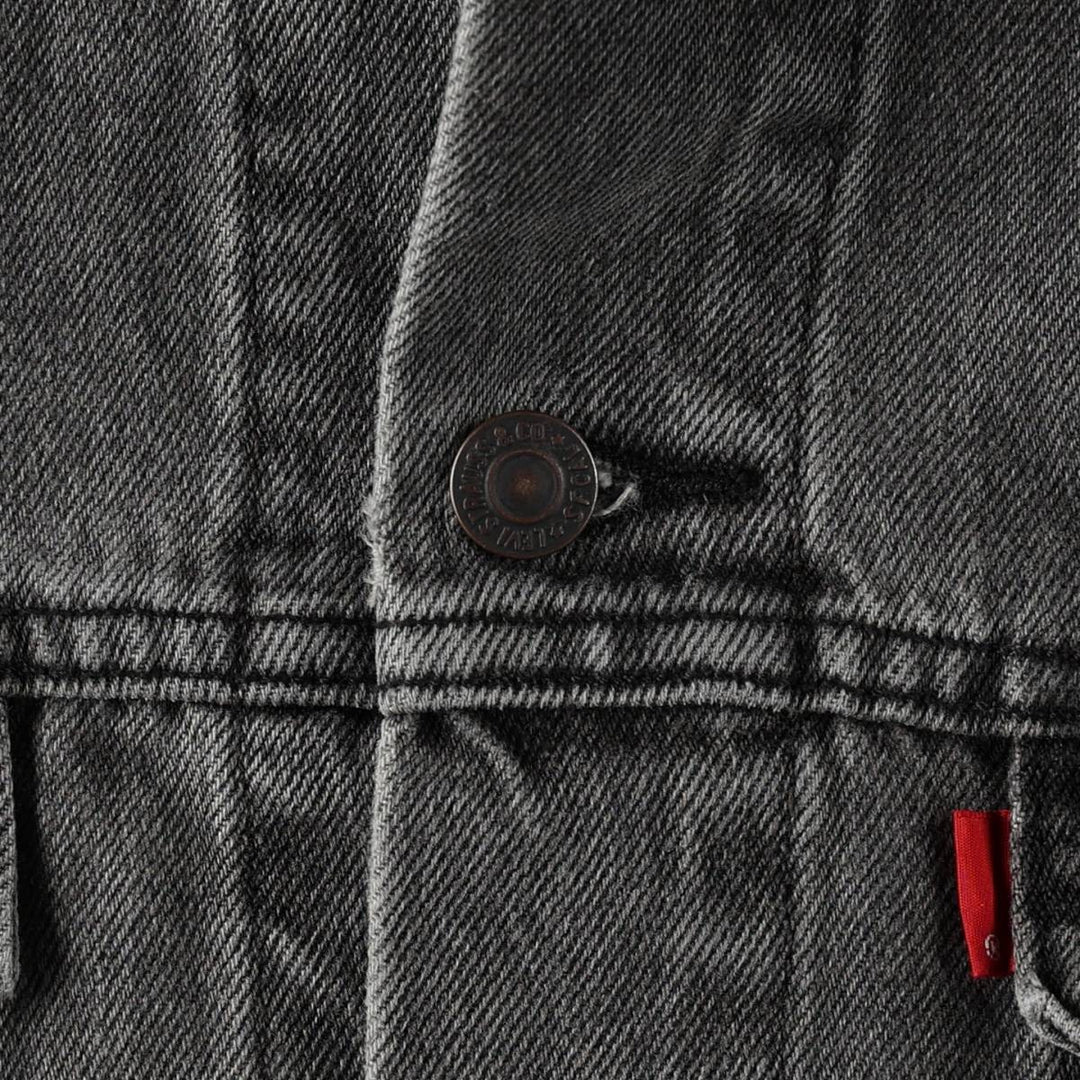 Levi's Black Denim Jacket, Jean Jacket, Men's M Size cotton black type Vintage Second Hand