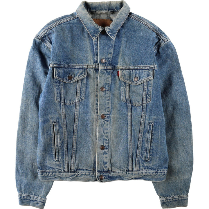 1980'S Levi's 70503 0214 Euro Model Denim Jacket, Italian Made, Men's Size L (Equivalent), Vintage cotton blue type Vintage Second Hand