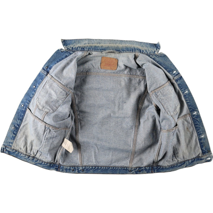1980'S Levi's 70503 0214 Euro Model Denim Jacket, Italian Made, Men's Size L (Equivalent), Vintage cotton blue type Vintage Second Hand