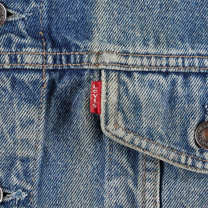 1980'S Levi's 70503 0214 Euro Model Denim Jacket, Italian Made, Men's Size L (Equivalent), Vintage cotton blue type Vintage Second Hand