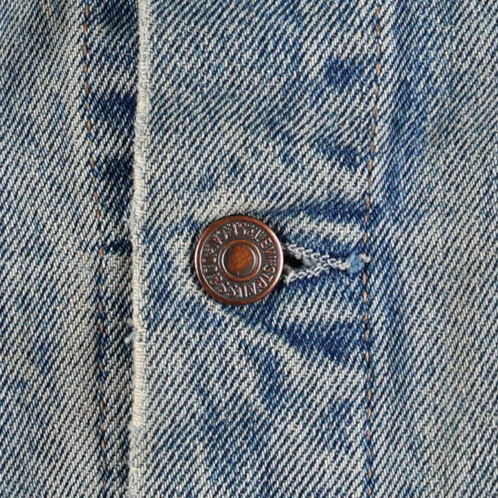 1980'S Levi's 70503 0214 Euro Model Denim Jacket, Italian Made, Men's Size L (Equivalent), Vintage cotton blue type Vintage Second Hand