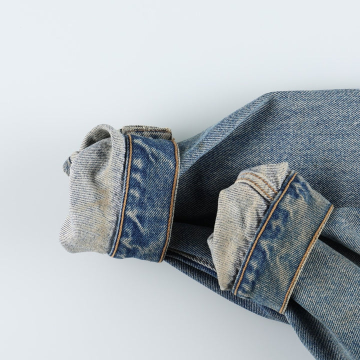 1980'S Levi's 70503 0214 Euro Model Denim Jacket, Italian Made, Men's Size L (Equivalent), Vintage cotton blue type Vintage Second Hand