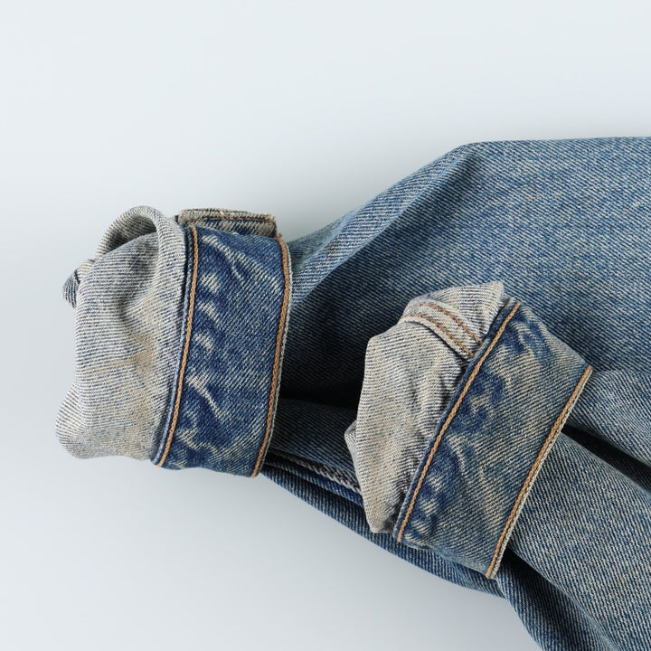 1980'S Levi's 70503 0214 Euro Model Denim Jacket, Italian Made, Men's Size L (Equivalent), Vintage cotton blue type Vintage Second Hand