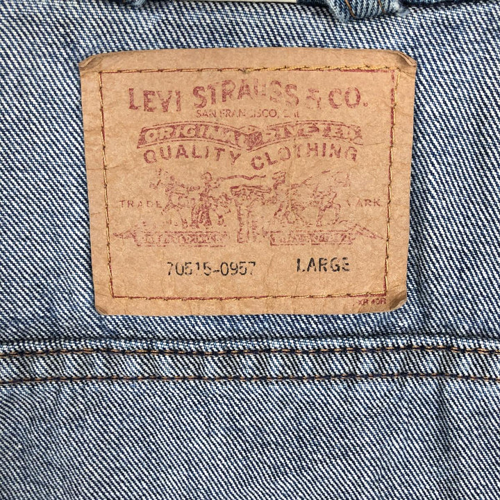 2000'S Levi's 70515-0957 Denim Jacket (Men's Size L) cotton blue type Vintage Second Hand