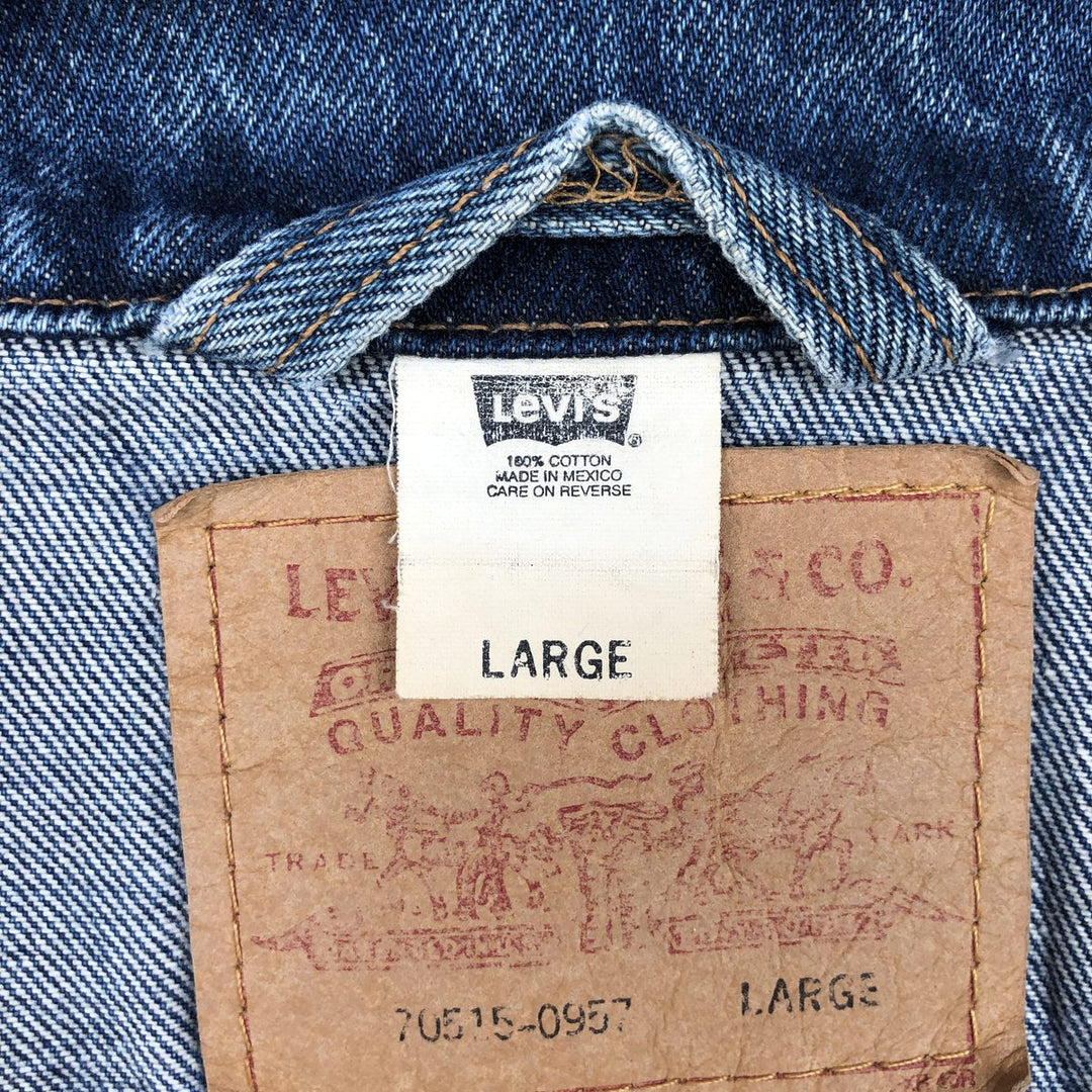 2000'S Levi's 70515-0957 Denim Jacket (Men's Size L) cotton blue type Vintage Second Hand