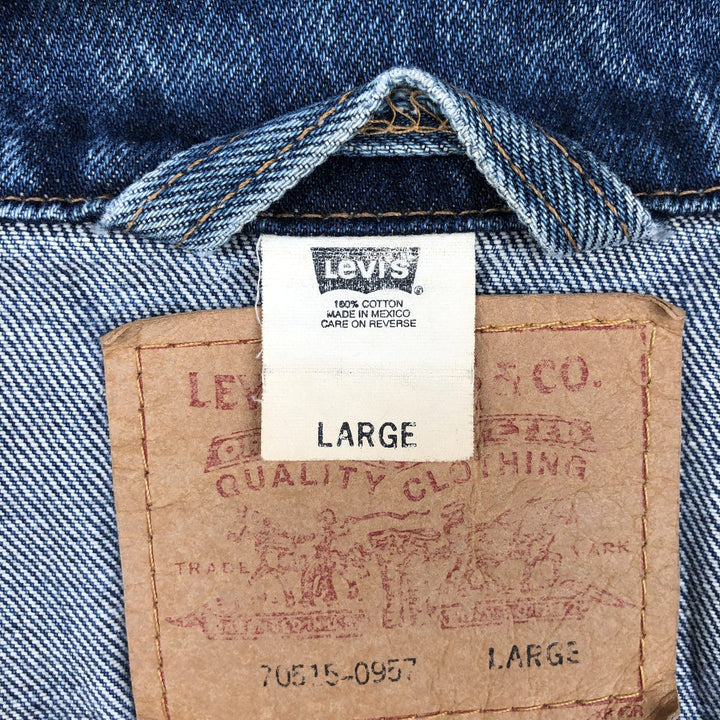 2000'S Levi's 70515-0957 Denim Jacket (Men's Size L) cotton blue type Vintage Second Hand