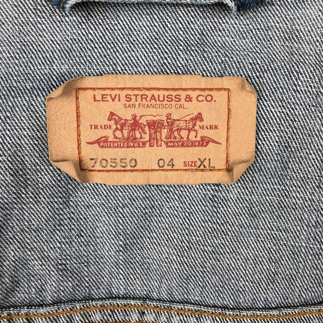 2000'S Levi's 70500-0414 Euro Model Denim Jacket, Men's Size XL cotton blue type Vintage Second Hand