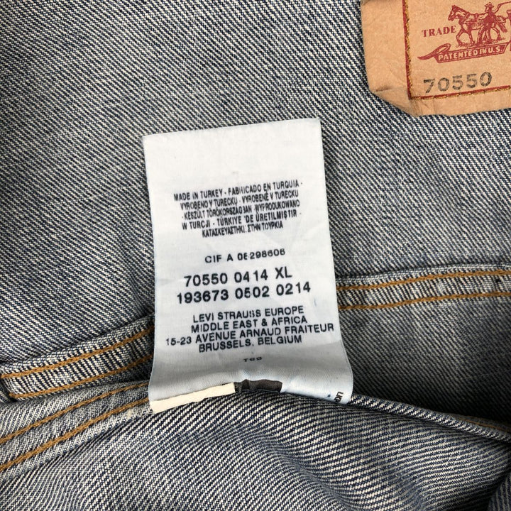2000'S Levi's 70500-0414 Euro Model Denim Jacket, Men's Size XL cotton blue type Vintage Second Hand