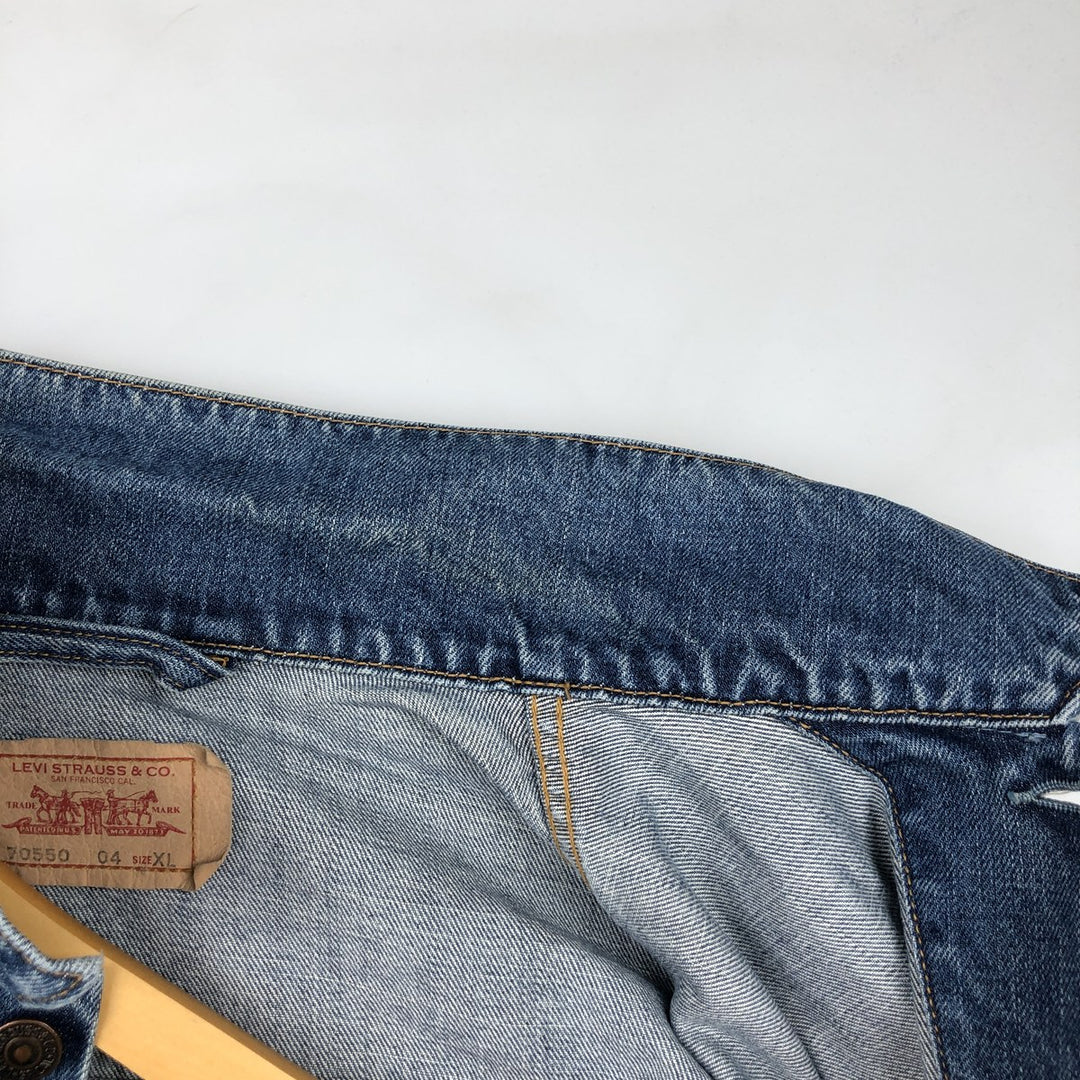 2000'S Levi's 70500-0414 Euro Model Denim Jacket, Men's Size XL cotton blue type Vintage Second Hand