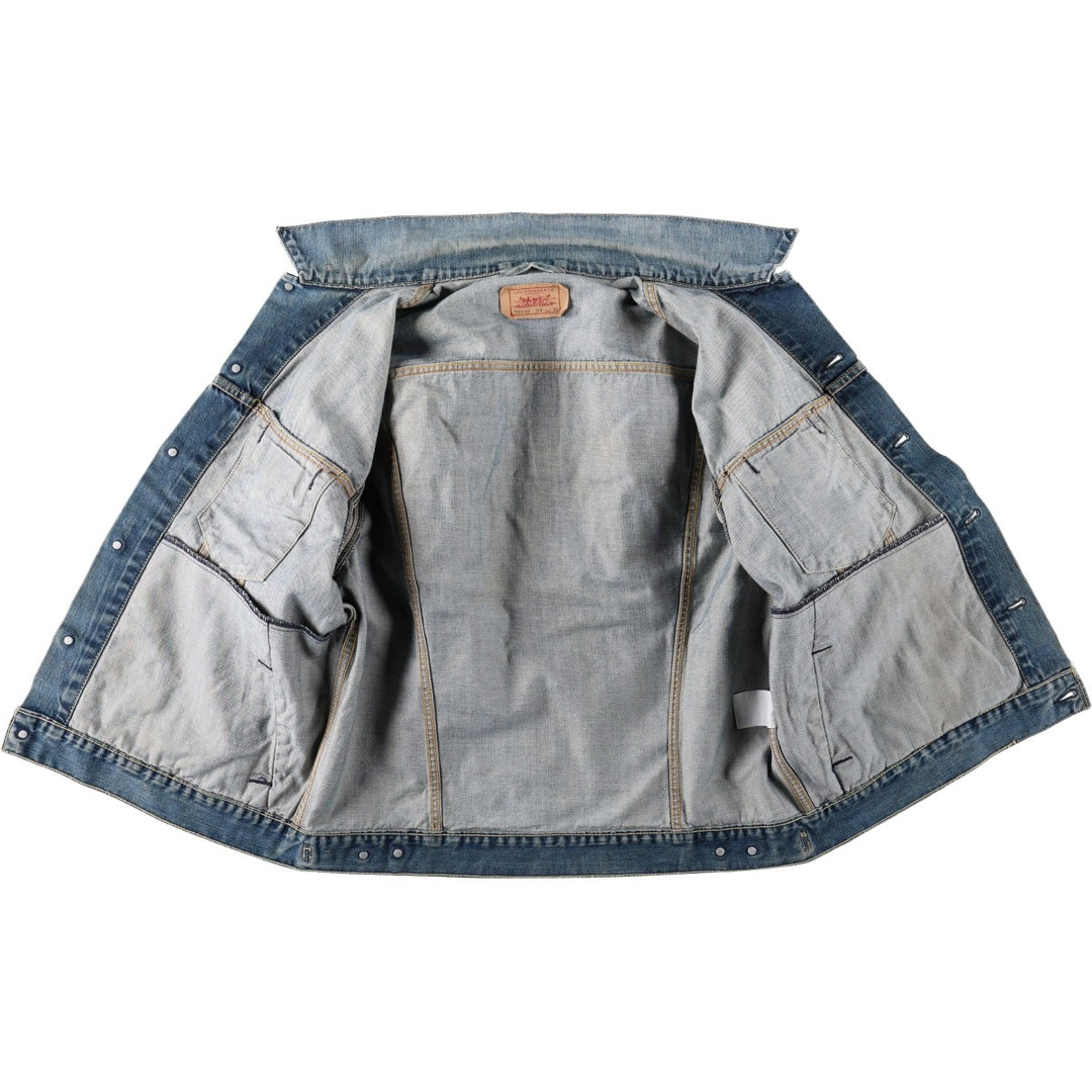 2000'S Levi's 70550 04 Euro Model Denim Jacket (Men's XL equivalent) cotton blue type Vintage Second Hand