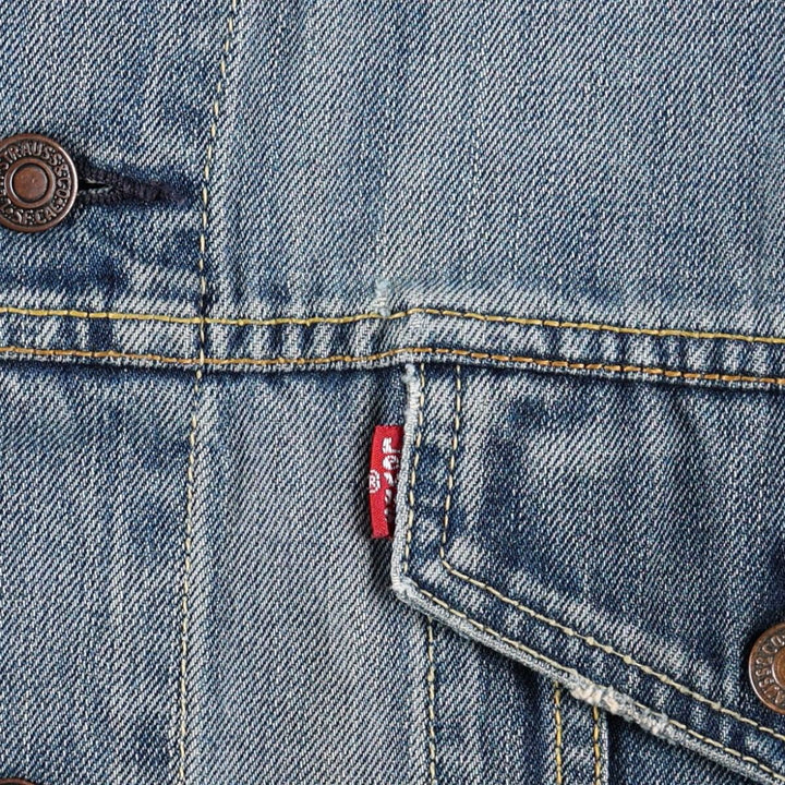 2000'S Levi's 70550 04 Euro Model Denim Jacket (Men's XL equivalent) cotton blue type Vintage Second Hand