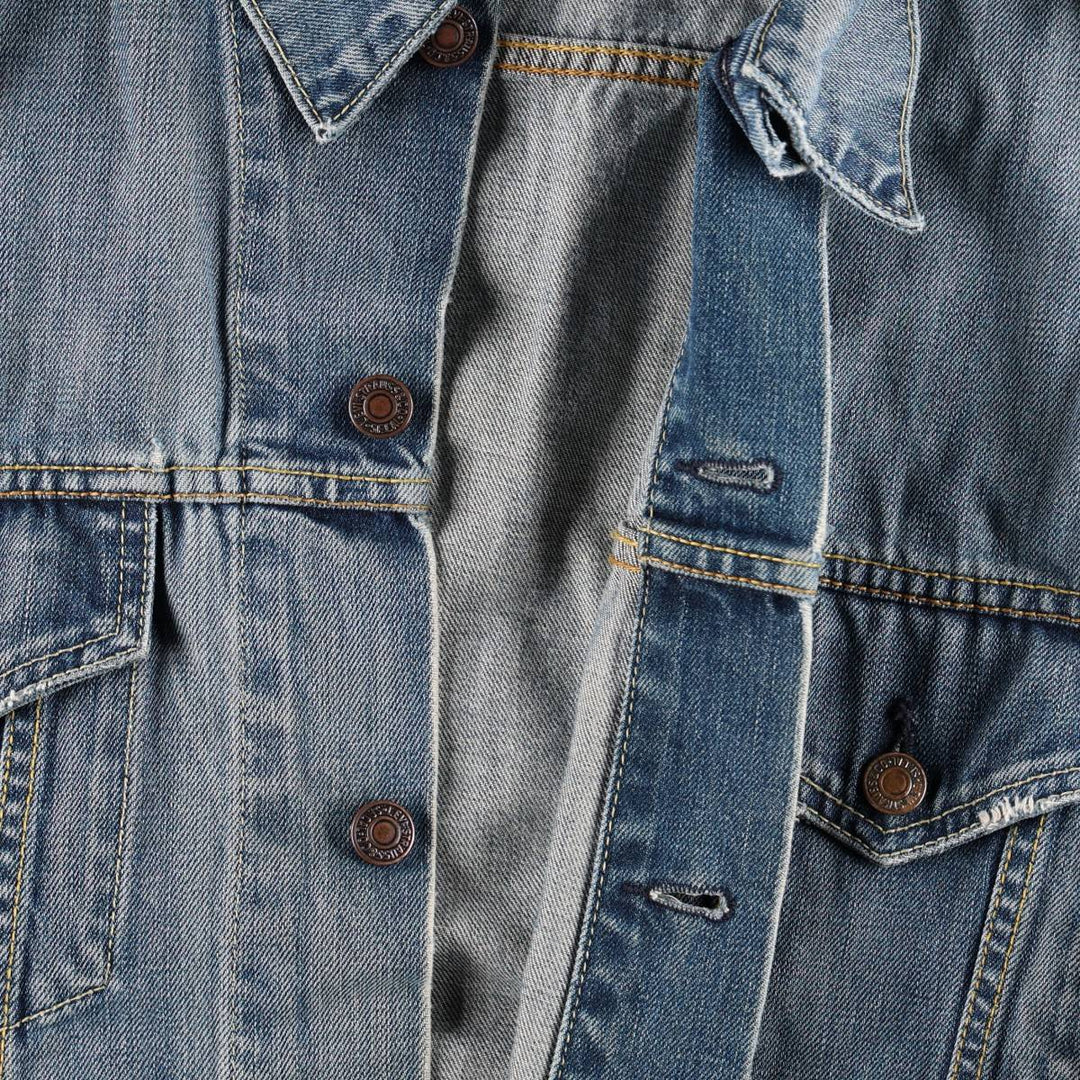 2000'S Levi's 70550 04 Euro Model Denim Jacket (Men's XL equivalent) cotton blue type Vintage Second Hand