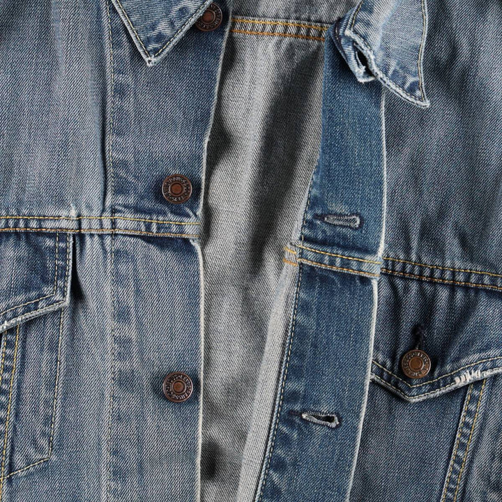 2000'S Levi's 70550 04 Euro Model Denim Jacket (Men's XL equivalent) cotton blue type Vintage Second Hand