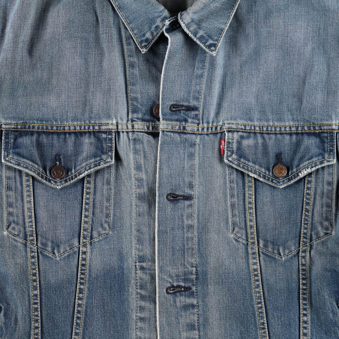 2000'S Levi's 70550 04 Euro Model Denim Jacket (Men's XL equivalent) cotton blue type Vintage Second Hand