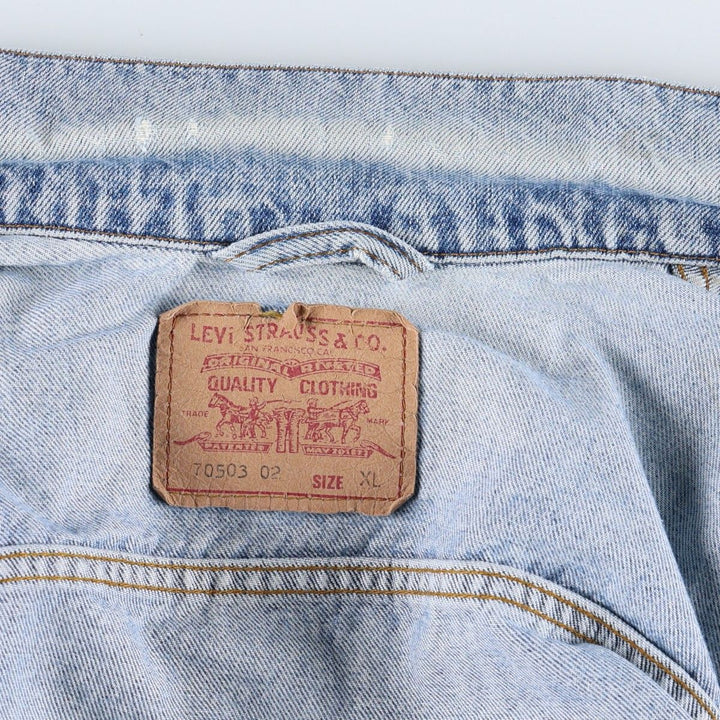 90s-00'S Levi's 70503 02 Denim Jacket, Men's XL equivalent, Vintage cotton blue type Vintage Second Hand