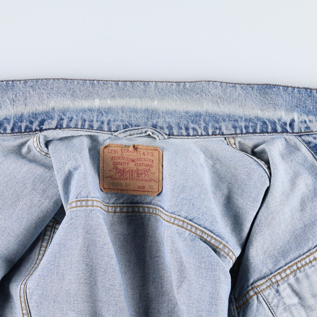90s-00'S Levi's 70503 02 Denim Jacket, Men's XL equivalent, Vintage cotton blue type Vintage Second Hand