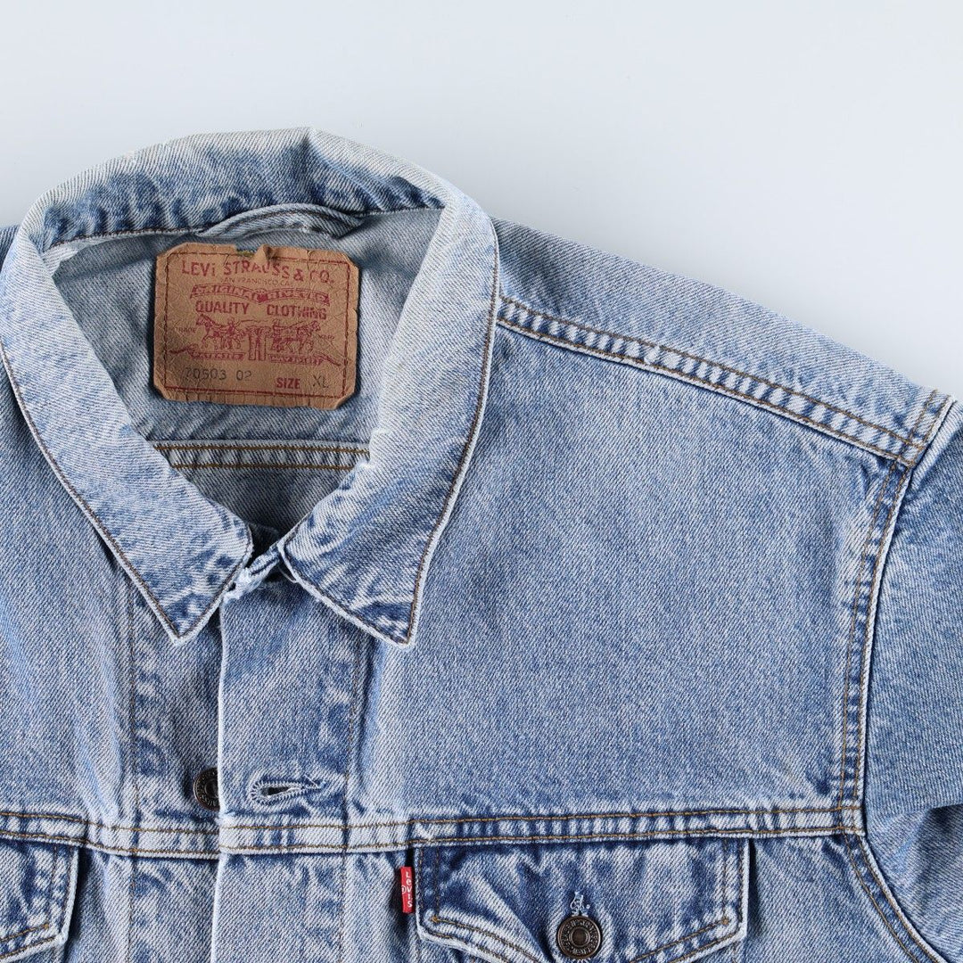 90s-00'S Levi's 70503 02 Denim Jacket, Men's XL equivalent, Vintage cotton blue type Vintage Second Hand