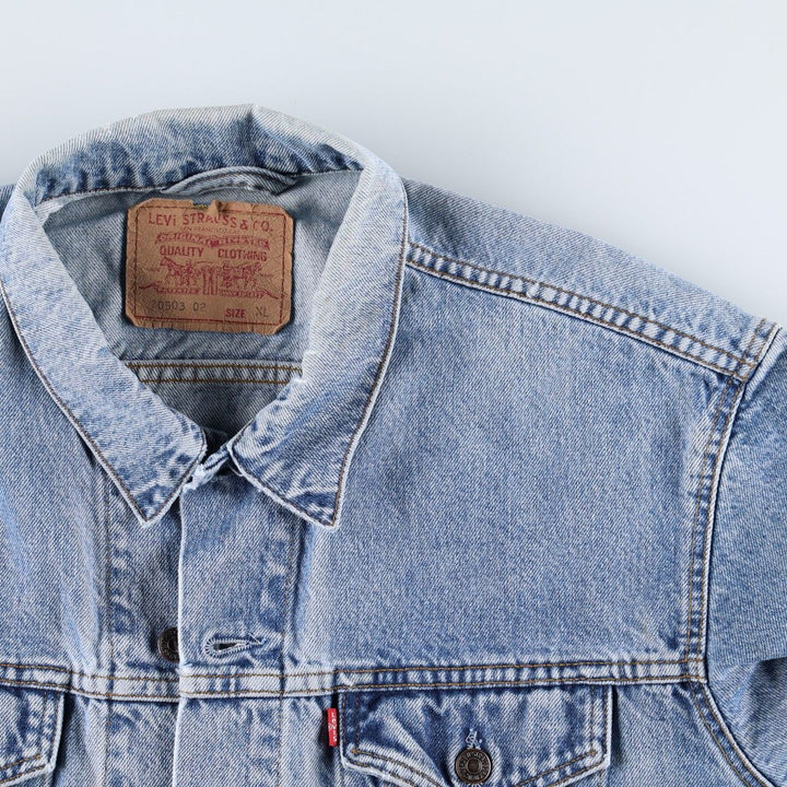 90s-00'S Levi's 70503 02 Denim Jacket, Men's XL equivalent, Vintage cotton blue type Vintage Second Hand