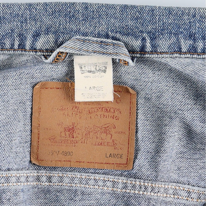 1990'S Levi's 70507-4890 Denim Jacket (Men's Size L equivalent) Vintage cotton blue type Vintage Second Hand