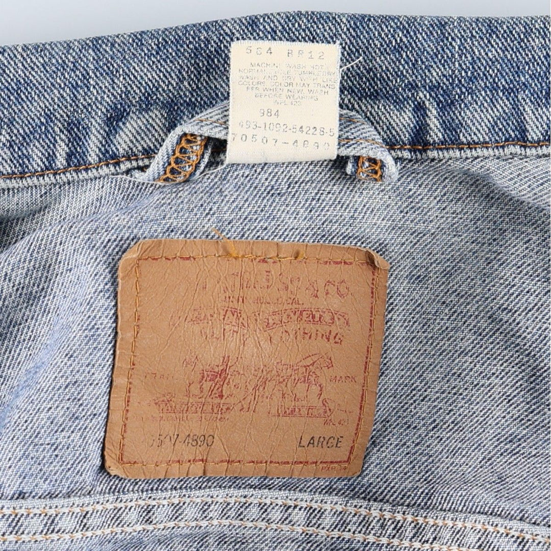 1990'S Levi's 70507-4890 Denim Jacket (Men's Size L equivalent) Vintage cotton blue type Vintage Second Hand
