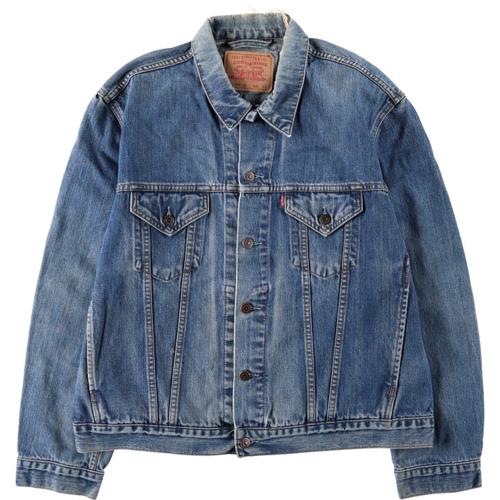 2000'S Levi's 70550 04 Euro Model Denim Jacket (Men's XL equivalent) cotton blue type Vintage Second Hand