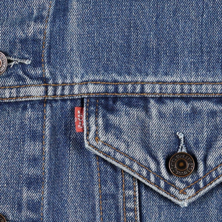 2000'S Levi's 70550 04 Euro Model Denim Jacket (Men's XL equivalent) cotton blue type Vintage Second Hand