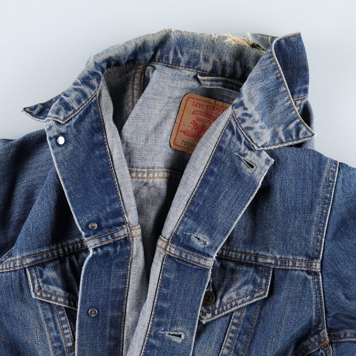 2000'S Levi's 70550 04 Euro Model Denim Jacket (Men's XL equivalent) cotton blue type Vintage Second Hand