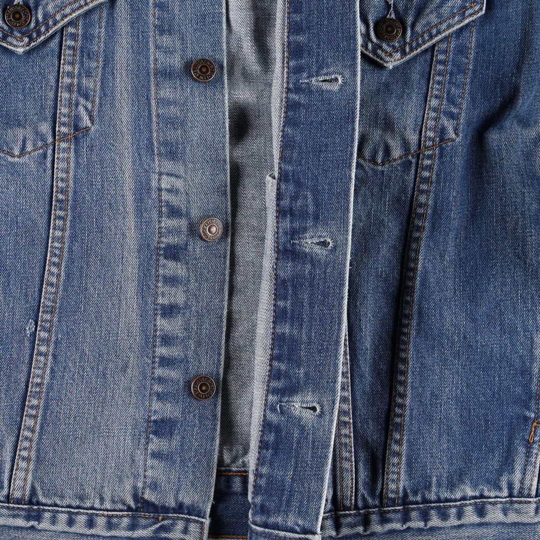 2000'S Levi's 70550 04 Euro Model Denim Jacket (Men's XL equivalent) cotton blue type Vintage Second Hand