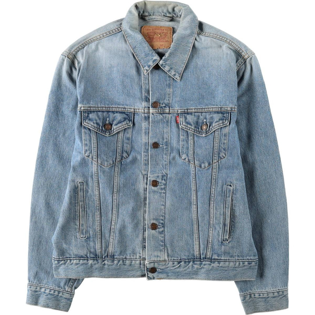 1990'S Levi's 70503-0407 Denim Jacket, Italian Made, Men's XL (approx.), Vintage. cotton Blue type light blue Vintage Second Hand