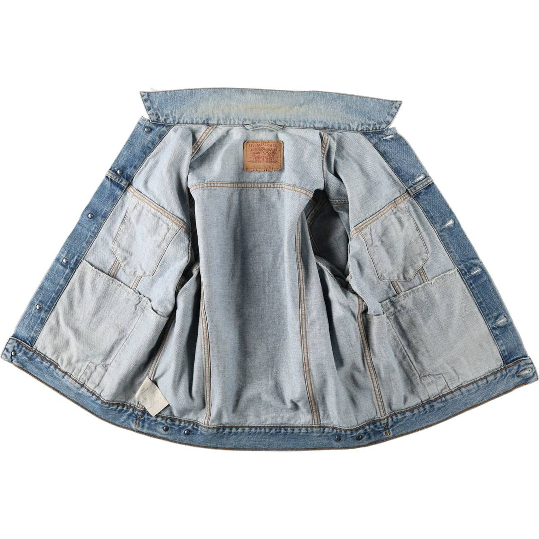 1990'S Levi's 70503-0407 Denim Jacket, Italian Made, Men's XL (approx.), Vintage. cotton Blue type light blue Vintage Second Hand