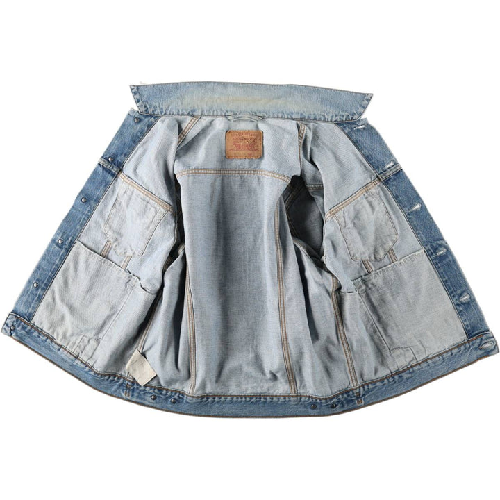1990'S Levi's 70503-0407 Denim Jacket, Italian Made, Men's XL (approx.), Vintage. cotton Blue type light blue Vintage Second Hand