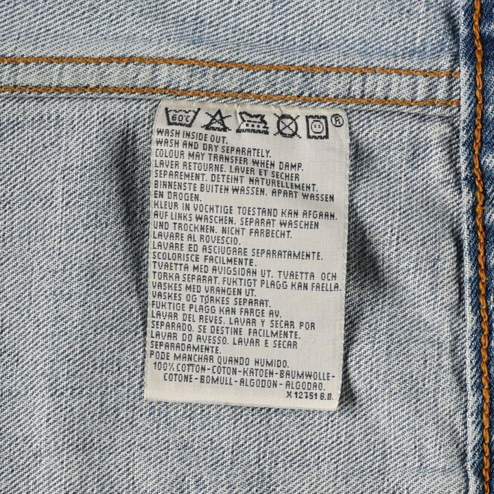 1990'S Levi's 70503-0407 Denim Jacket, Italian Made, Men's XL (approx.), Vintage. cotton Blue type light blue Vintage Second Hand