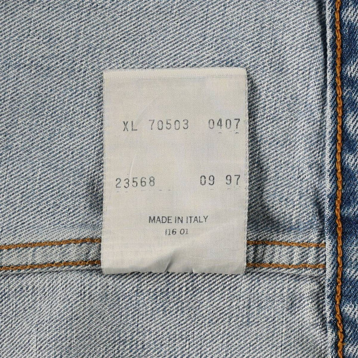 1990'S Levi's 70503-0407 Denim Jacket, Italian Made, Men's XL (approx.), Vintage. cotton Blue type light blue Vintage Second Hand