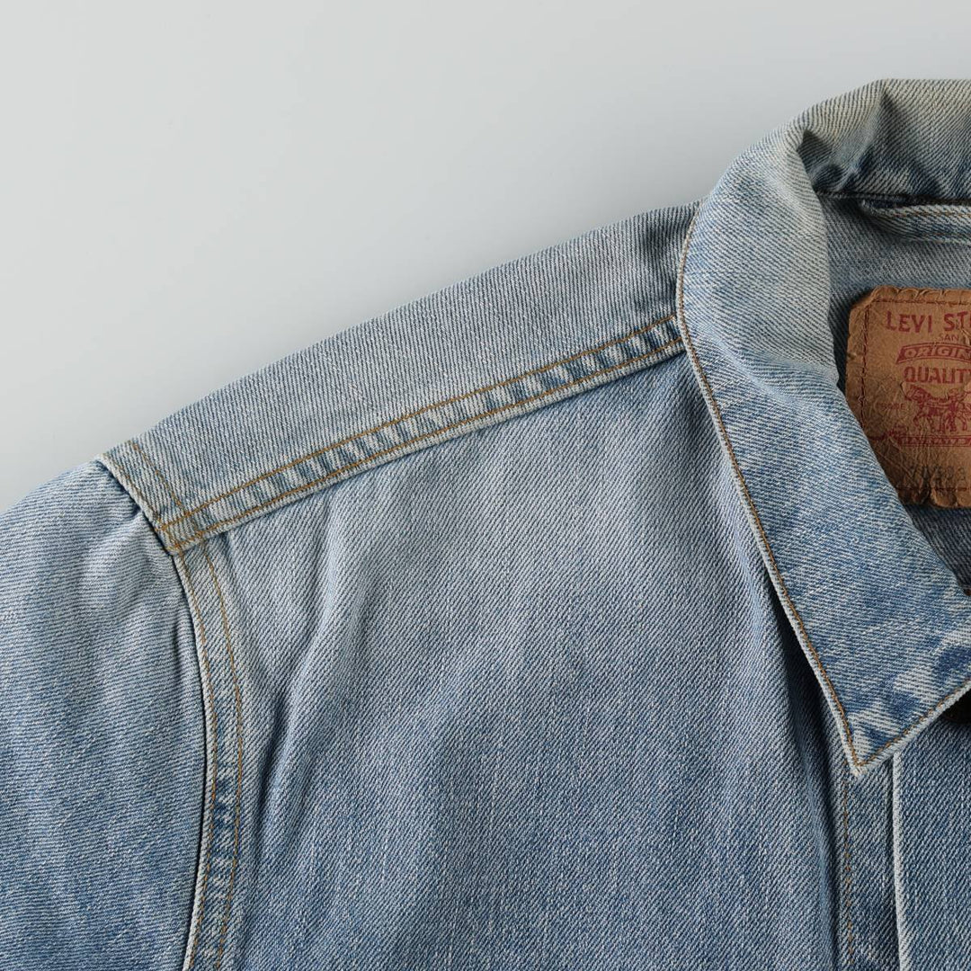 1990'S Levi's 70503-0407 Denim Jacket, Italian Made, Men's XL (approx.), Vintage. cotton Blue type light blue Vintage Second Hand
