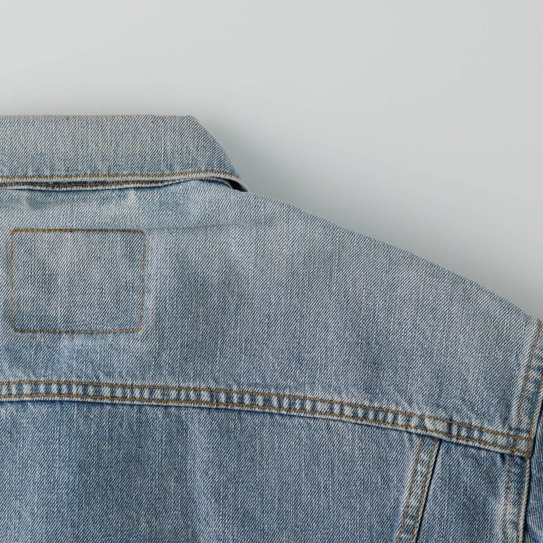 1990'S Levi's 70503-0407 Denim Jacket, Italian Made, Men's XL (approx.), Vintage. cotton Blue type light blue Vintage Second Hand