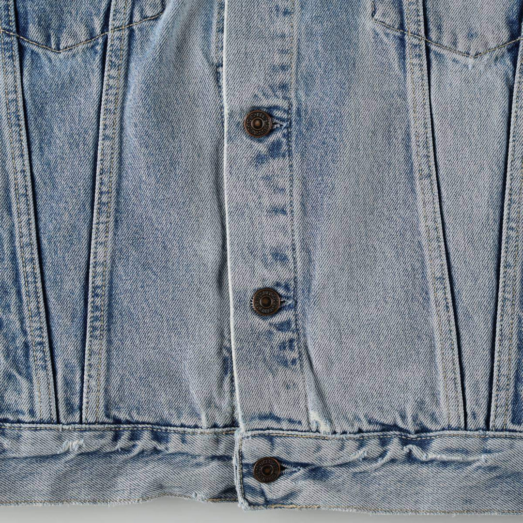 1990'S Levi's 70503-0215 Denim Jacket, Italian Made, Men's Size L (Equivalent), Vintage cotton Blue type light blue Vintage Second Hand