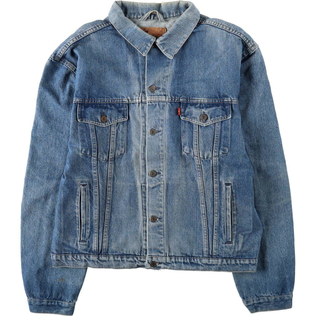 90s-00'S Levi's 70503 02 Denim Jacket (Men's XL equivalent) unclear blue type Vintage Second Hand