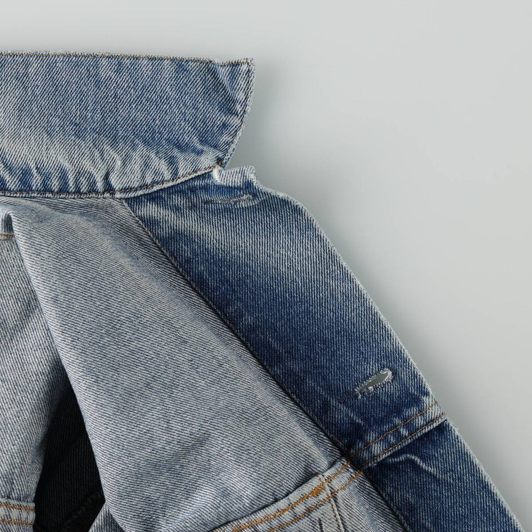 90s-00'S Levi's 70503 02 Denim Jacket (Men's XL equivalent) unclear blue type Vintage Second Hand