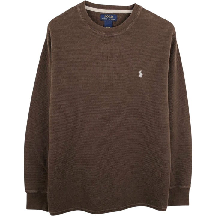 Ralph Lauren POLO RALPH LAUREN Long T-shirt Long T Men's M size cotton brown type Vintage Second Hand