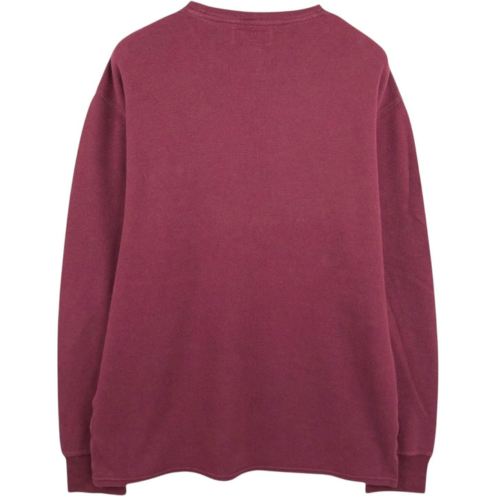 Ralph Lauren POLO RALPH LAUREN Thermal Long T-shirt Waffle Men's XL cotton burgundy type Vintage Second Hand