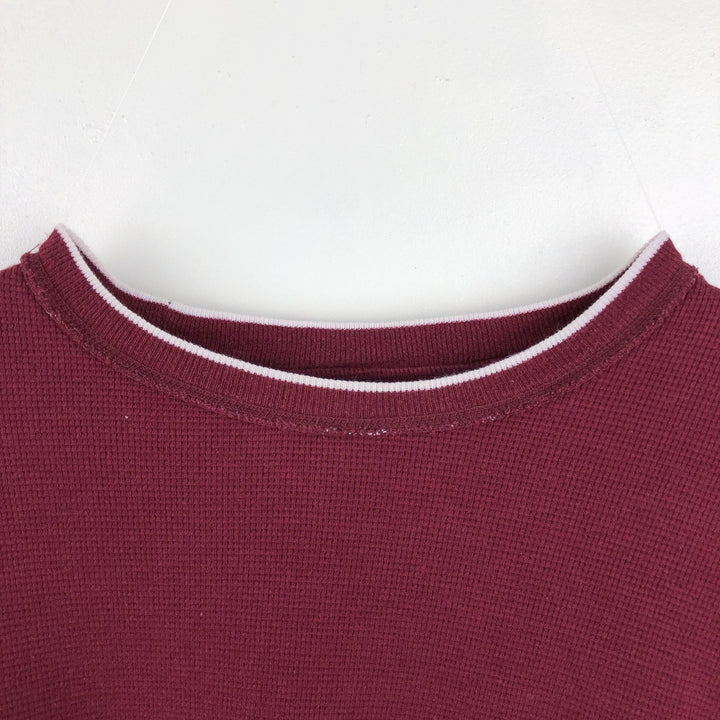 Ralph Lauren POLO RALPH LAUREN Thermal Long T-shirt Waffle Men's XL cotton burgundy type Vintage Second Hand